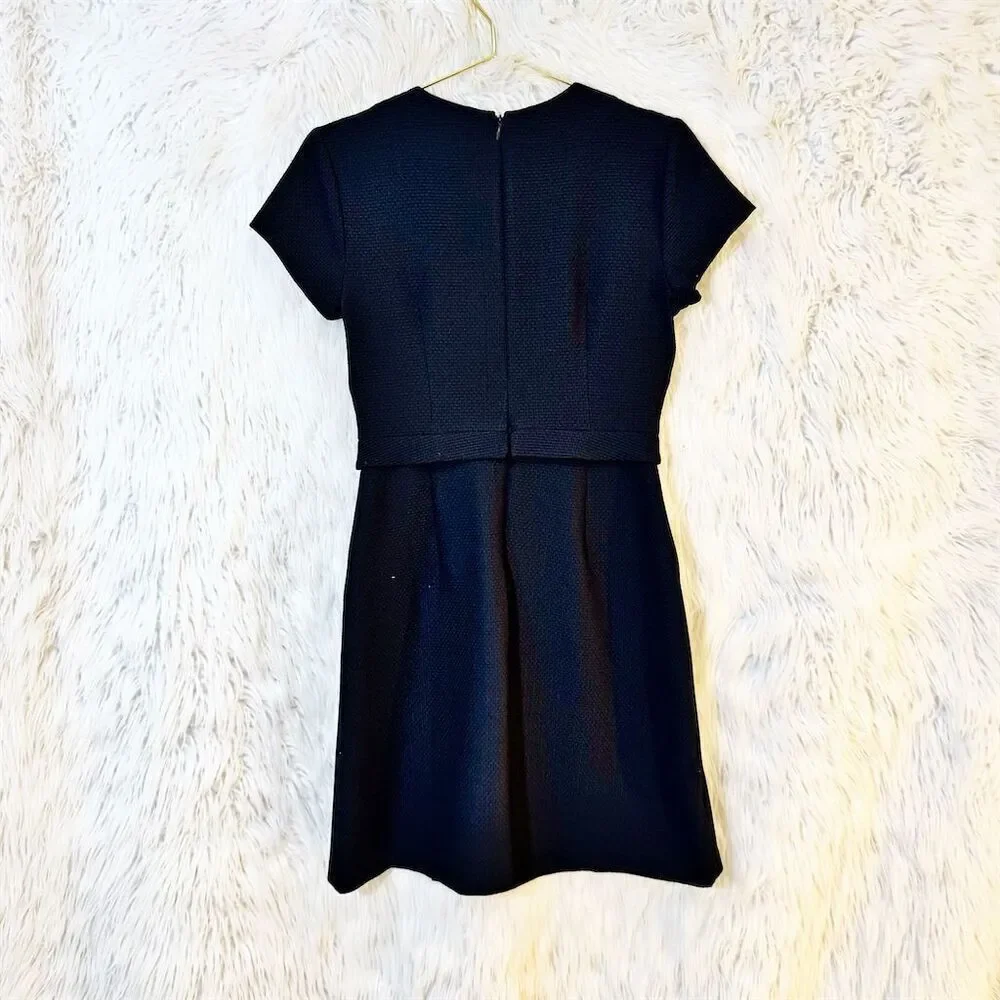 Ann Taylor Women's Size 2 Navy Blue Sheath Knee Length Dress